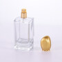 100ml golden plastic cap cuboid polish bottle thick bottom sprayer glass empty bottle
