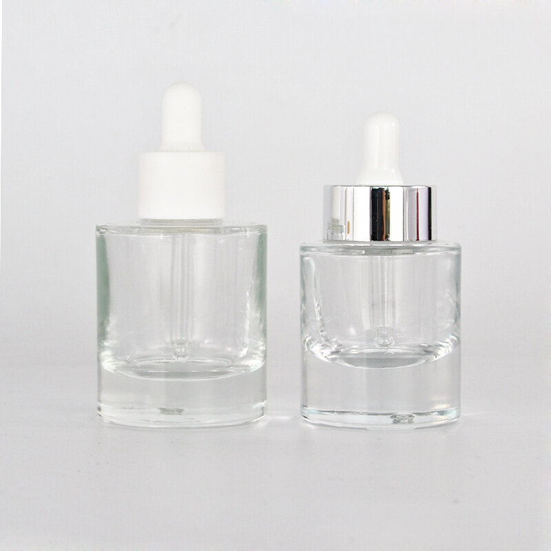 Thick bottom 1oz 30ml luxury cosmetic packaging hair oil serum bottle dropper glass bottle