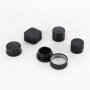 different models for empty 5ml 10ml 15ml small capacity cosmetic glass jars with black plastic lids,black glass jar