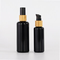 Wholesale UV Resistant essential oil black glass dropper bottles glass pump bottles  5ml 10ml 15ml 20ml 30ml 50ml 60ml 100ml