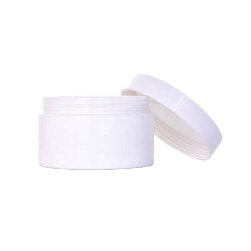 Plastic Cap Refillable Round Glass Cream Container Jar