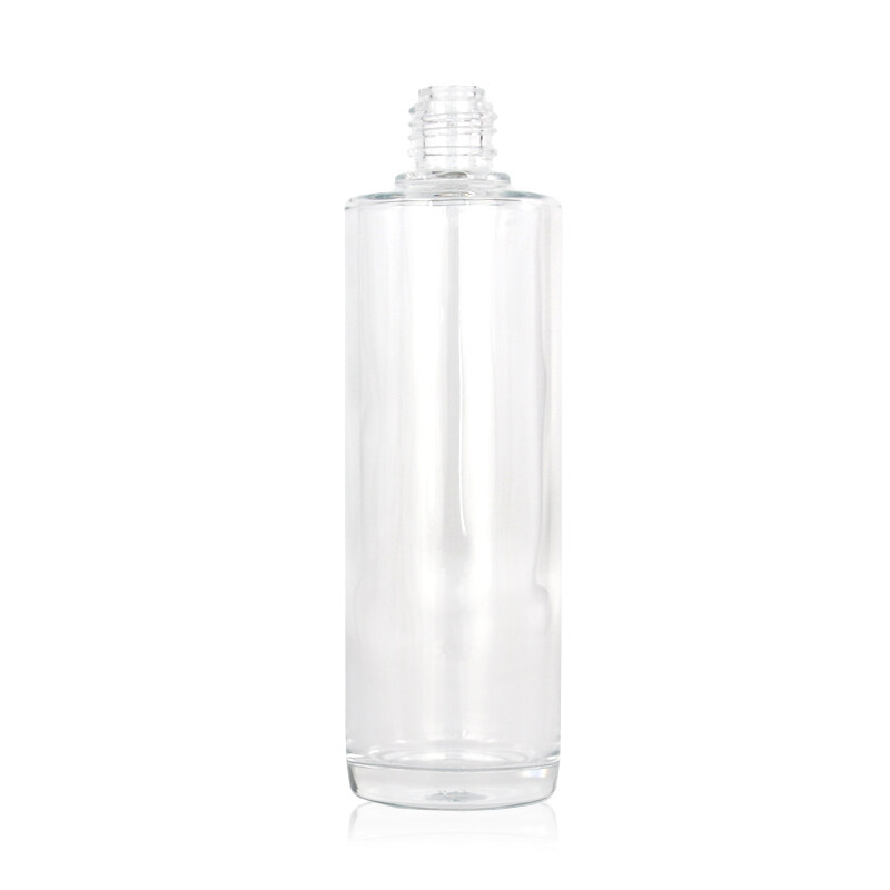 200ml cosmetic glass bottle with high quality plastic cover