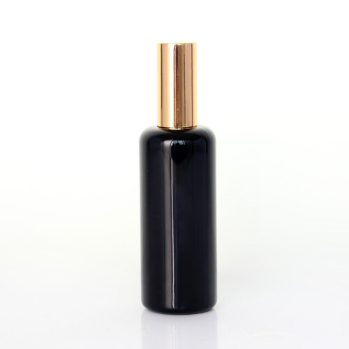 50ml environmental nature color black glass bottles pump sprayer lotion bottle with aluminum cap