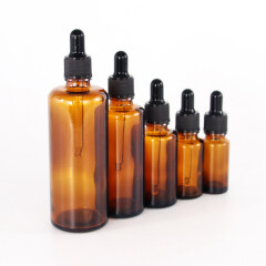 10ml 20ml 30ml Amber Glass Dropper Bottles Essential Oil Bottle Customize 30ml 50ml Brown Cosmetic Bottle