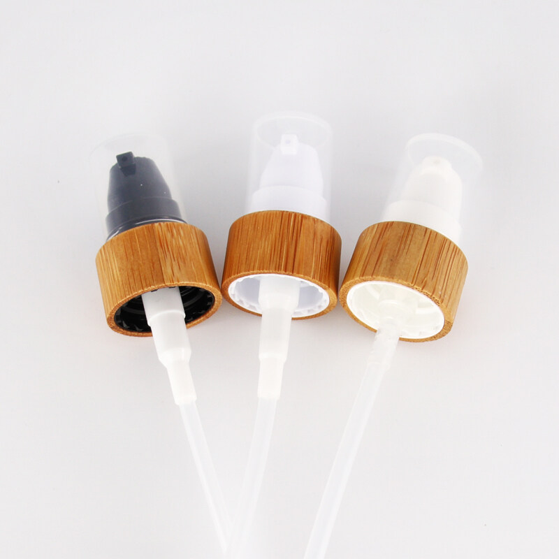Recycle custom 24/410 24mm 28mm bamboo product lotion dispenser pump 24 410