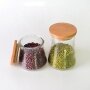 Empty airtight food storage glass jar food container jar with lid