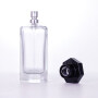 Hot sale 100ml hexagon clear glass thick bottom perfume spray empty bottle