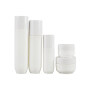 hot sale opal white cosmetics containers and packaging glass bottles pump bottle for lotion
