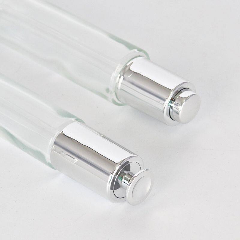 Personal care essential oil Serum Luxury 30ml 40ml tall and thin shape clear essential cosmetic glass bottle