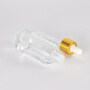 Sloping shoulder 50ml cosmetic serum clear glass dropper bottle