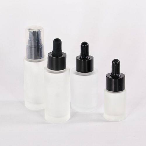 30ml 50ml 100ml cosmetic skin care essential oil essence packaging frosted glass flat shoulder matte serum dropper bottle