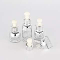 20ml 30ml  clear color dropper cap essential oil bottles skincare glass bottle