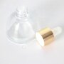 Cone shape glass essential oil bottle empty serum bottles with dropper wholesale