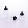Frosted Custom 30ml 50ml 100ml dropper bottle  50g cream jar with thick bottom cosmetic packaging serum glass dropper bottle