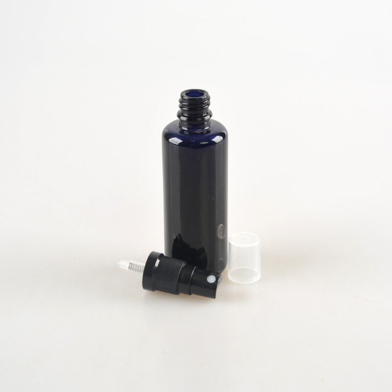 Glass Spray Bottle Violet with Black Sprayer and Plastic PUMP Sprayer 10ml 15ml 30ml 50ml 60ml 100ml Dark Violet Screen Printing