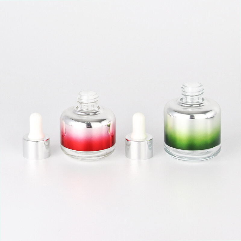 30ml 40ml different size  colorful dropper cap essential oil bottles skincare glass bottle
