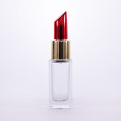 Wholesale luxury popular In stock 50ml Lipstick shape perfume bottle  can be customized color and size
