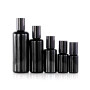 Empty black glass cosmetic essential oil roll on bottle