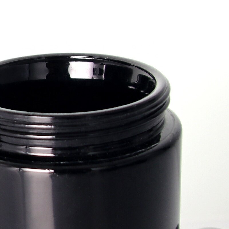 150ml black glass jar for storage hemp and spice jar wholesale black bakelite lid glass jar