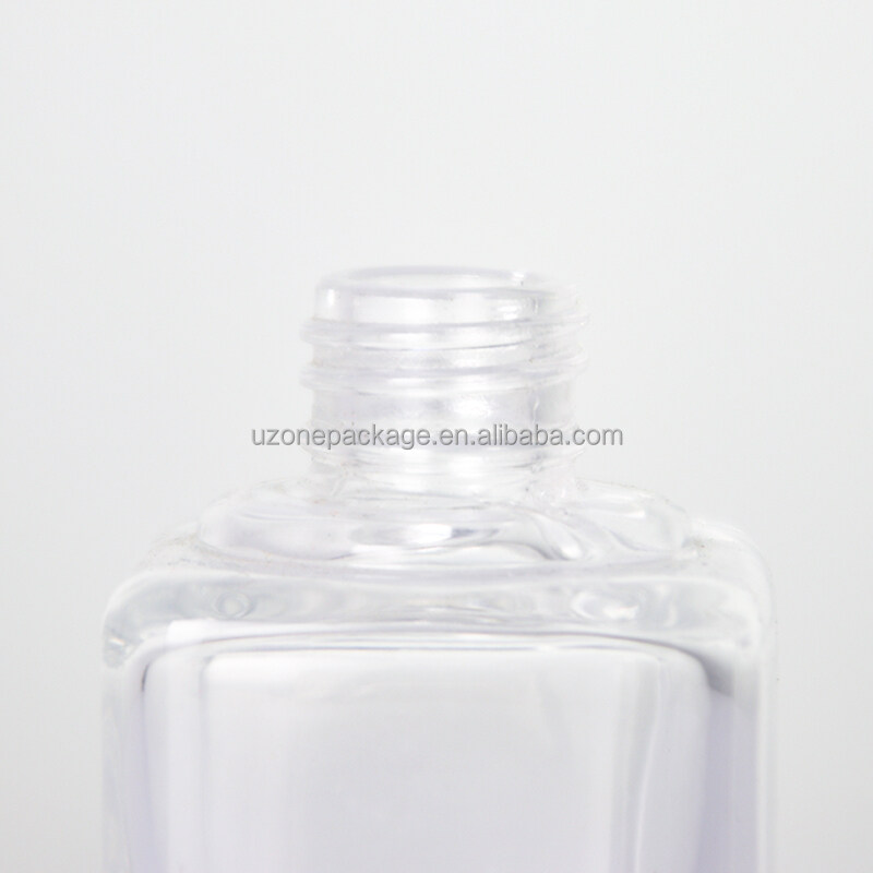 Clear square serum bottle with silver dropper square glass dropper bottle for essential oil