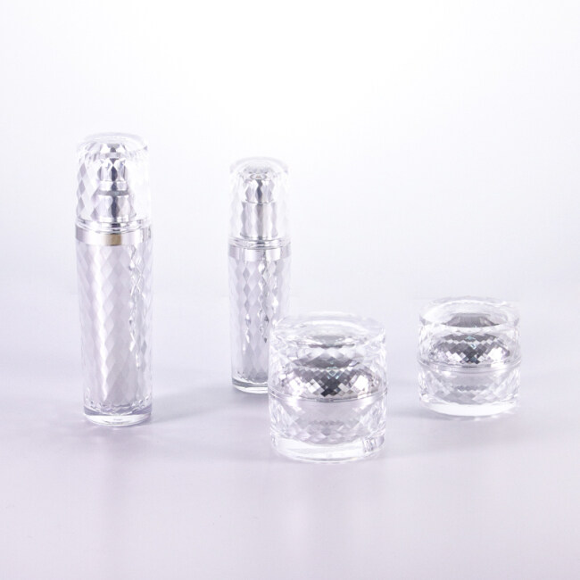 luxury cosmetic containers 30ml 60ml acrylic plastic lotion bottle ,30g 50g empty acrylic plastic face cream jar