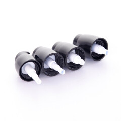 In stock four shape Neck 18mm 20mm black press lotion pump like duck month can be customized for skincare bottle