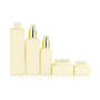 New product cosmetic packaging glass bottle glass cream jar sets with square bottom