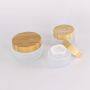 Eco friendly high end natural bamboo wood lid 5g 10g 15g 20g 30g 50g 100g cream glass jar for cosmetic