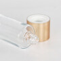 skincare 200ML round shape  glass bottle  with golden plastic cap