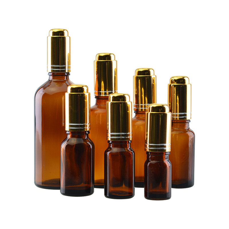 Glass bottle essentianl oil bottle with dropper amber glass dropper bottle