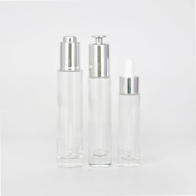 Personal care essential oil Serum Luxury 30ml 40ml tall and thin shape clear essential cosmetic glass bottle