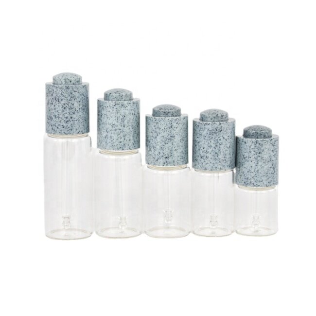 wholesale thick bottom 10ml 15ml 20ml 25ml 30ml clear essential oil glass bottle with press dropper