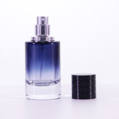 Wholesale round 30ml, 50ml, 100ml high-grade spray transparent with spray perfume bottle, color logo can be customized