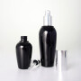 Opaque Black Glass Spray Bottle Press Lotion Pump  Empty Bottle
