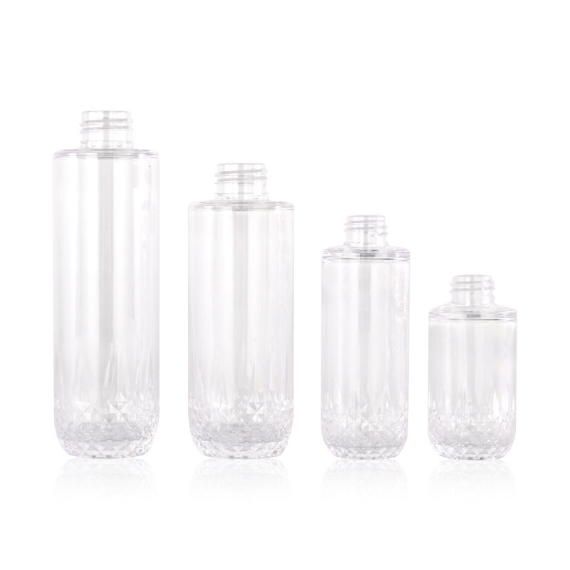 Clear thick wall plastic PET diamond shaped spray bottle