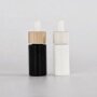10ml white glass bottle with wooden dropper