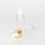 30ml round thick botom transparent essential oil glass bottle with electroplate dropper