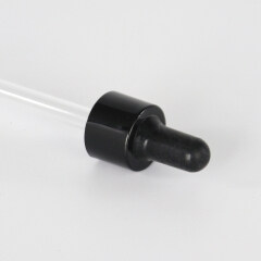 18 mm 20 mm 24 mm schwarzer Silikonnippel, gerippter Tropfer, Kunststofftropfer
