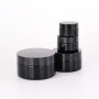 A variety of sizes 5g 15g 30g 50g 100g hot seller dark black glass cosmetic cream jar cosmetic packaging