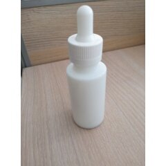 Opal white glass bottle with plastic top fancy glass bottle for lotion essential oil bottle
