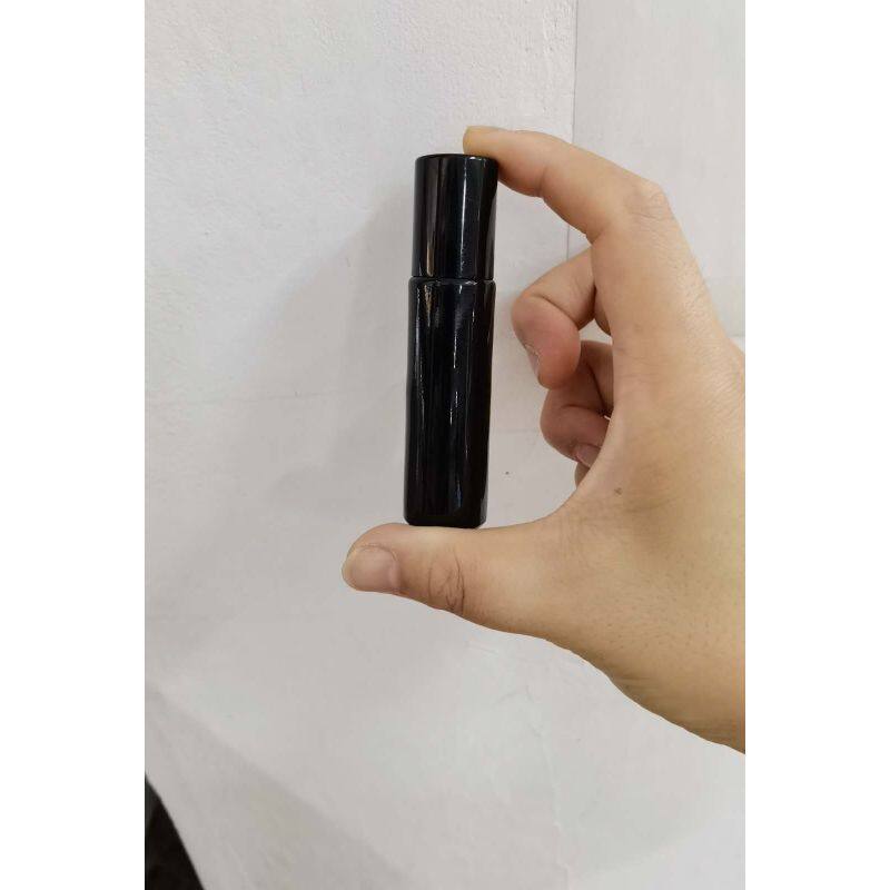 10ml Transparent Refillable Glass Essential Oil Roll on Bottle with Steel Roller Ball and Bamboo Lid,roll on glass bottle