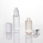 New Arrival painted pink frosted skin care bottles with lotion pumps plastic dropper bottles cosmetic containers and packages