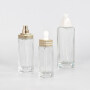 Luxury 30ml 40ml 50ml 100ml 120ml clear glass bottle cream jar 30g 50g for skin care cosmetic package