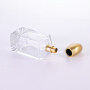 100ml golden plastic cap cuboid polish bottle thick bottom sprayer glass empty bottle