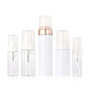 plastic bottle for water lotion serum with plastic lotion screw pump top customized logo for cosmetic plastic bottle
