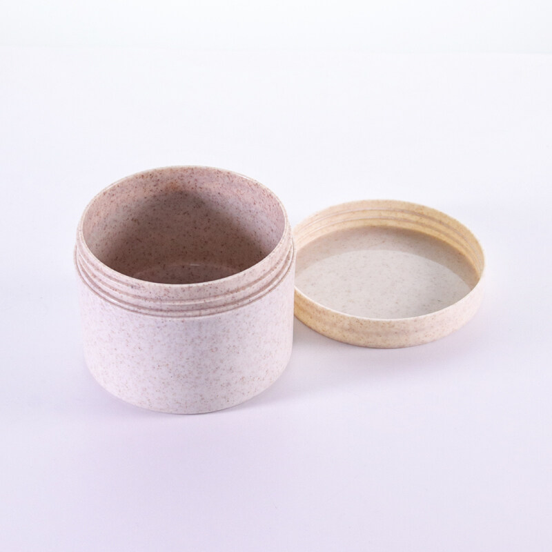 Hot selling straw PLA cream jar biodegradable straw cream jar for skin care cosmetic packages