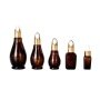 100mL Amber Droplet Shape Custom Golden Basket Lid Dropper Bottles