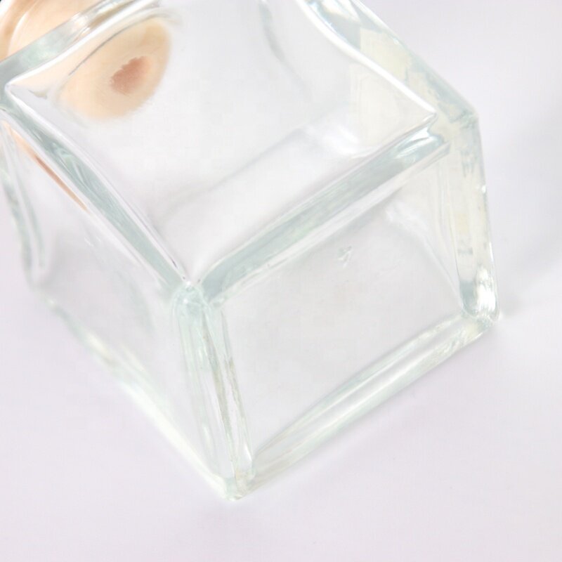 90mL Empty Luxury Rectangle Reed Diffuser Glass Bottle with Stopper