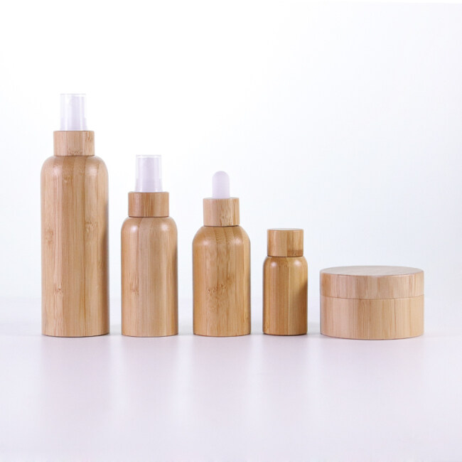 10ml 30ml 50ml 15g 30g 50g bamboo cosmetic packaging bamboo sprayer bottle bamboo cosmetic jar