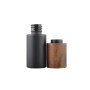 New model ash tree matt black glass material bottles and jars